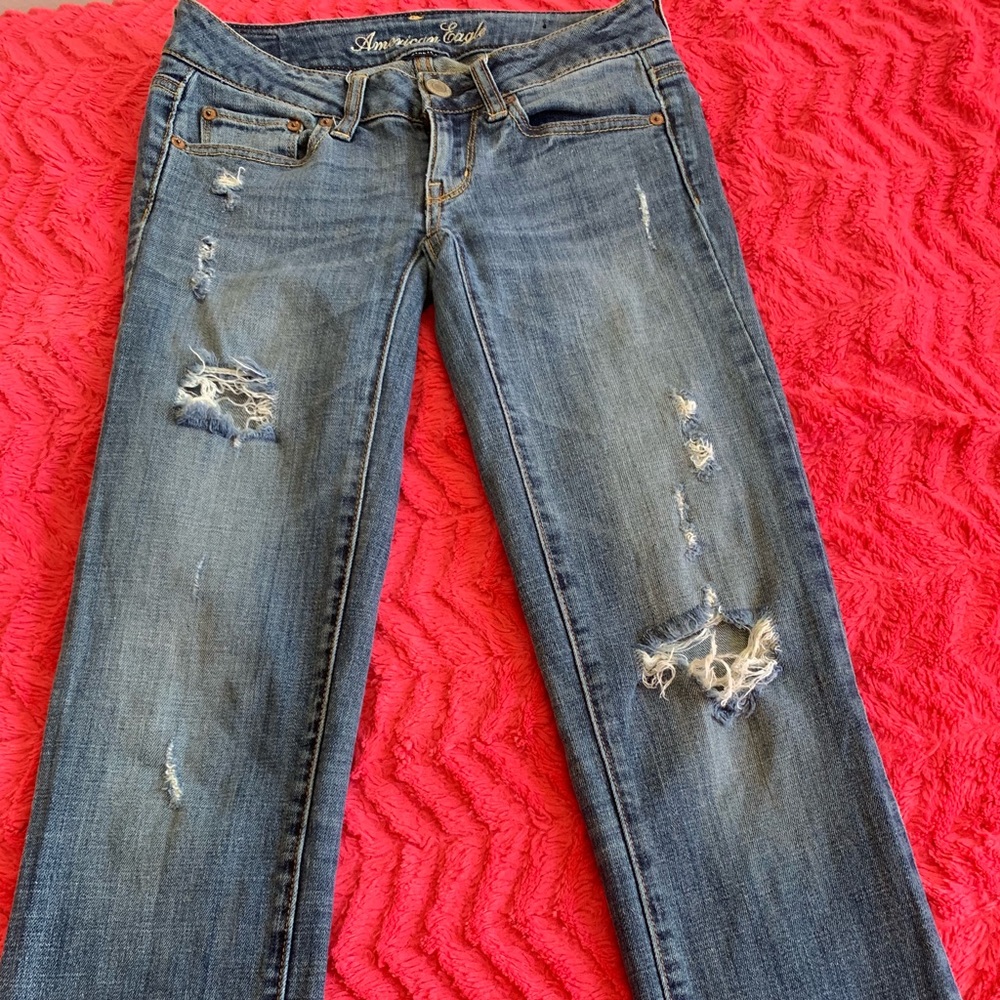 American Eagle distress stretch jeans